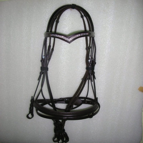 Article No:- GSI- V SHAPE CRYSTAL BRIDLE